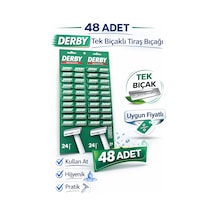 Derby Tek Bıçaklı Tıraş Bıçağı Paket Seçenekleri 48 Adet