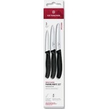 English Home Victorinox 6.7113.34 Swiss Classic 3lü Bıçak Set, Siyah Renkli
