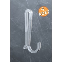 4 Adet Plastik Askı Metal Banyo Mutfak Rafları İçin Şeffaf Turuncu Diğer