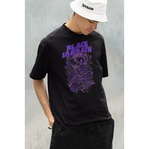 Tasarım Black Sabbath Müzik Grubu Baskılı Unisex Oversize Rock Me Siyah