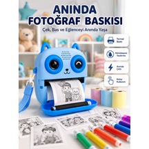 2.4'' Ips Ekranlı Çocuk Fotoğraf Makinesi Hd Çekim Ve Anında Baskı Keyfi - Lisinya