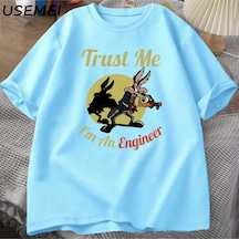 Flood Of Style Trust Me I'm An Engineer Engineering T-shirt Casual Cotton Short Sleeve Graphic T Shirts Men' Mavi