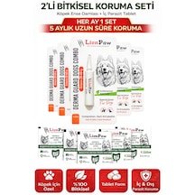 2'li Set Köpek 20-40 Kg Bitkisel İç Dış Parazit Ense Bitkisel Damla Seti - 5 Damla 5 Tablet