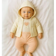 Cicim Baby Ciccim Baby 3lü Takım Kapüşonlu Ballerina Tale Ekru