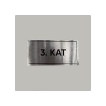Aluminyum Kapı İsimliği 3. Kat Yazılı Arkası Yapışkanlı 10x20 Cm