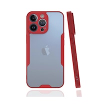 Apple İphone 13 Pro Kılıf Platin Silikon - Kırmızı Çr