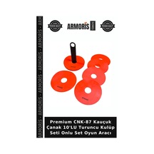 Premium Cnk-87 Kauçuk Çanak 10'lu Turuncu Kulüp Seti Onlu Set Oyun Aracı