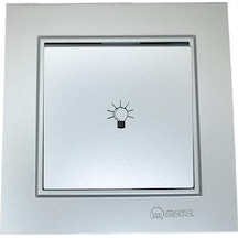 Makel Karea Zil Anahtarı Gümüş Modül+Kapak+Çerçeve
