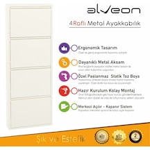Alv-10004 Alveon Metal Ayakkabılık Beyaz