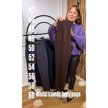 Petunya Butik Modal Kumaş Boru Paça Pantolon Siyah