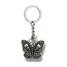 Deathly Butterfly Figürlü Unisex Anahtarlık Metal Renk Gotik Aksesuar