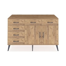 Kronos Konsol 2 Raflı 6 Çekmeceli 2 Kapaklı 132x59x83 Çam-çam/çam Atlas Çam