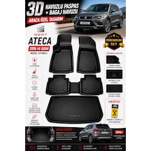 Seat Ateca 2022 Model Uyumlu 3d Araca Özel Havuzlu Paspas+bagaj Havuzu Birebir Uyum