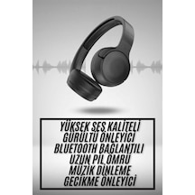 Yeni Nesil Kulak Üstü Bluetooth Kulaklık Type-c Girişli Yüksek Ses Kaliteli -