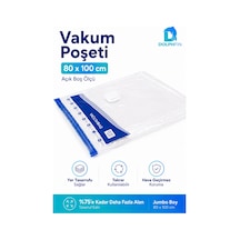 Vakumlu Poşet 80x100 Cm Battal Boy Yorgan Battaniye Hurç Giysi Saklama Torbası 1 Adet Şeffaf