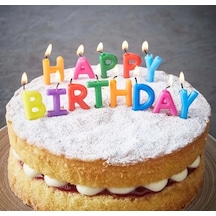 Happy Birthday Yazılabilen Rengarenk Doğum Günü Mumu Diğer