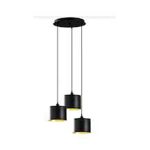 Retro Metal Siyah 3 Lü Dekoratif Rustik Sarkıt Avize Çap:30 Cm (537175537)