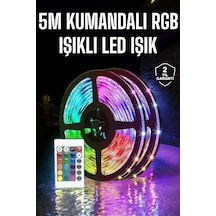 Mey İthalat 5 Metre Şerit Led Rgb Işıklı Kumandalı Güç Adaptörü Her Ortama Uygun 18820276