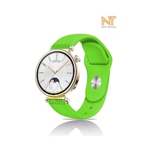 Huawei Watch Gt4/gt5/gt6 41mm Uyumlu Yumuşak Silikon Spor Strap Kordon, 18mm, Açık Yeşil