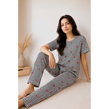 Modanino Kız Çocuk Milan Kumaş Pijama Takımı 8-16 Yaş 12700hc Gri