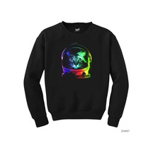 Kedi Galaksi Siyah Sweatshirt