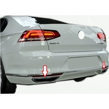 Vw Passat B8 Uyumlu Egsoz Çıkış 2 Parça Krom 2015 - 2018 Uyumlu