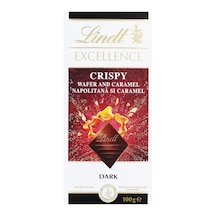 Lindt Excellence Crispy Wafer And Caramel Dark Chocolate 100g