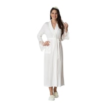 Mecit Pijama Mecit 5413 Ekru Kadın Sabahlık Mecit Pijama Mecit 5413 Ekru Kadın Sabahlık