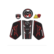 Tvs Raider Tank Pad Sticker Seti Kırmızı Siyah Redlinegrafik