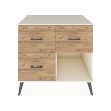 Kronos Şifonyer 3 Çekmeceli 88x59x80 Aytaşı-antrasit/çam Antrasit/çam