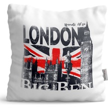 Kişiye Özel London Tasarımlı Beyaz Saten Yastık - 3