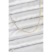 Cm 14k Gold Renk Kesme Model 60 Cm Kadın Kolye 5886 Çok Renkli