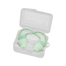 Padalink Su Sporu Ve Uyku İçin Su Geçirmez, Gürültü Engelleyici, Yumuşak Silikon, Köpekbalığı Kanadı Desenli Kulak Tıkacı 1 Çift Yeşil