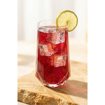 Lav Valeria Cam Meşrubat Bardağı 6'lı 460 ml (Büyük Su/Kokteyl/Soğuk Kahve Bardağı )