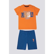 U.S. Polo Assn. Turuncu Erkek Bebek 2'li T-Shirt Takım Turuncu
