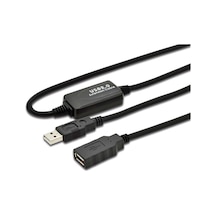 Digitus USB 2.0 Repeater Kablosu, USB A erkek / A dişi, 10 metre