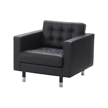 Ikea Beyaz Konforlu Berjer Koltuk - Tekli Deri Koltuk