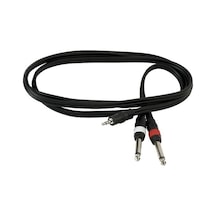 Tunex Mr-300 1 Stereo 2 X 6.35 Mm Erkek 3 Metre Pc Telefon Amfi Ses Sistemi Kablosu