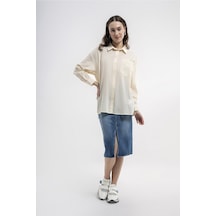 Loft Regular Fit Kadın Gömlek Lf2036562 Ekru