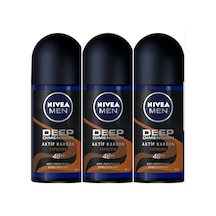 Nivea Men Deep Dimension Espresso Aktif Karbon Erkek Roll-On Deodorant 50 ML x 3