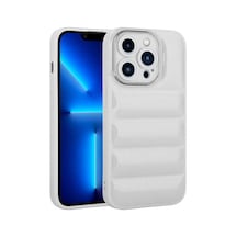 Zore İphone 13 Pro Max Uyumlu Kamera Korumalı Parlak Aihttg'li Ogaa Galya Kılıf-beyaz