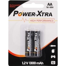 Power-xtra 1.2v 1300 Mah Aa Ni-mh Şarj Edilebilir Kalem Pil 2 Li Blister Paket