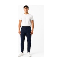 Hzr Wear Erkek Jogger Pantolon Esnek Kumaş Likralı Slim Fit Bağcıklı Lacivert