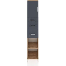 Hyperion Dolap 3 Raflı 3 Çekmeceli Tek Kapaklı 44x44x243 Çam-... Çam
