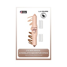 Duo Stick Contour & Glow 2'si Bir Arada Aydınlatıcı&Kontür Stick CC598 Neutral Medium