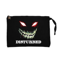 Disturbed Teeth and Eyes Siyah Clutch Cüzdan / El Çantası Siyah