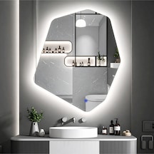 Vortex Beyaz Led'li Lavabo & Banyo Aynası Dokunmatik Sensörlü 90 X 76