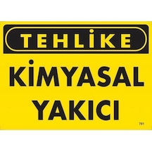 Mey İthalat Tehlike Kimyasal Yakıcı Uyarı Levhası 25x35 Kod:761