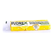 Florex Büzgülü Limon Kokulu Orta Boy Çöp Torbası 25 Adet Sarı 55 x 60 CM