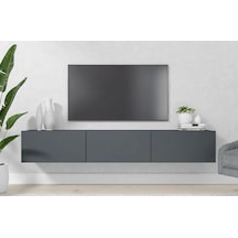 Beliz Tv Ünitesi Tv Sehpası Alt Modül Gri 200 cm Mdf